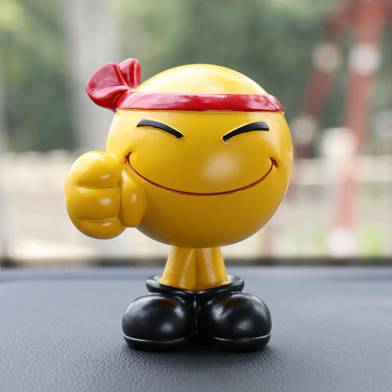 Custom Resin Decorative Dashboard Bobblehead emoji Toy