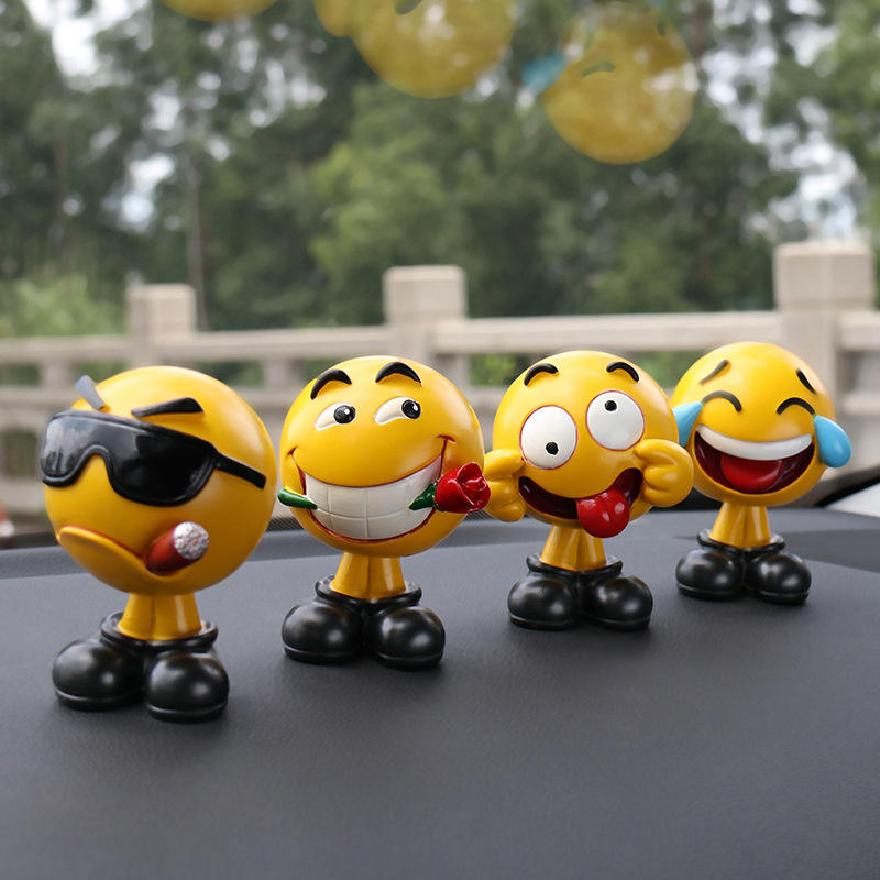 Custom Resin Decorative Dashboard Bobblehead emoji Toy